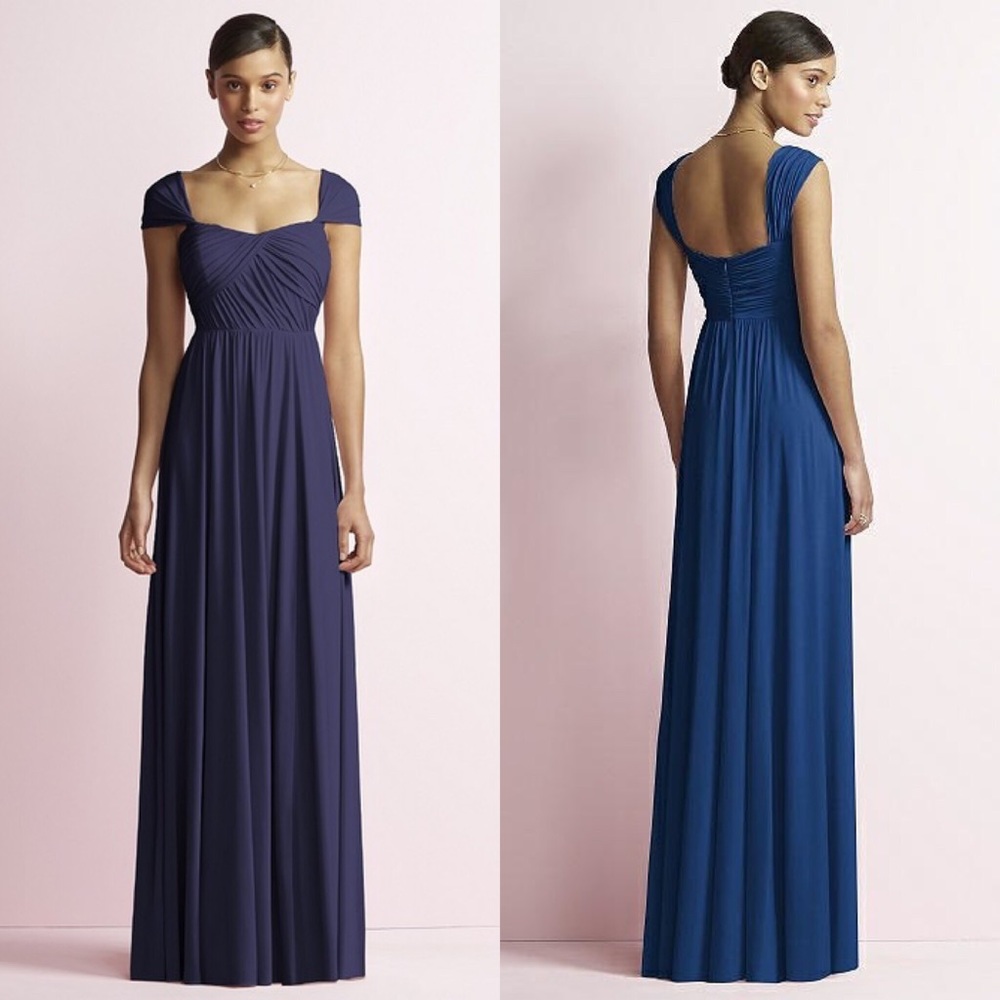 Jenny Yoo Blue Long Maxi Bridesmaid Dress